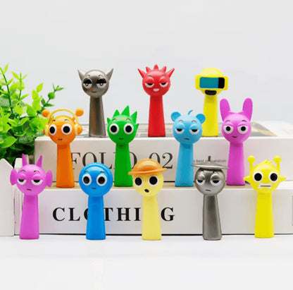 24-Piece Sprunki Doll Set Cartoon PVC Mini Figurines Collection