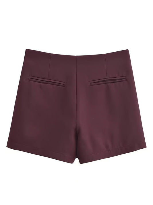 High Waist Skort with Built-In Shorts and Side Zipper for Effortless Everyday Confidence