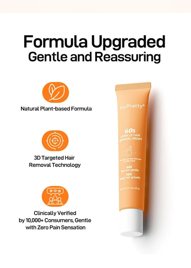 Fast Gentle Hair Removal Cream for Women, Whitening & Skin Care Depilation for Clear Lips and Underarms