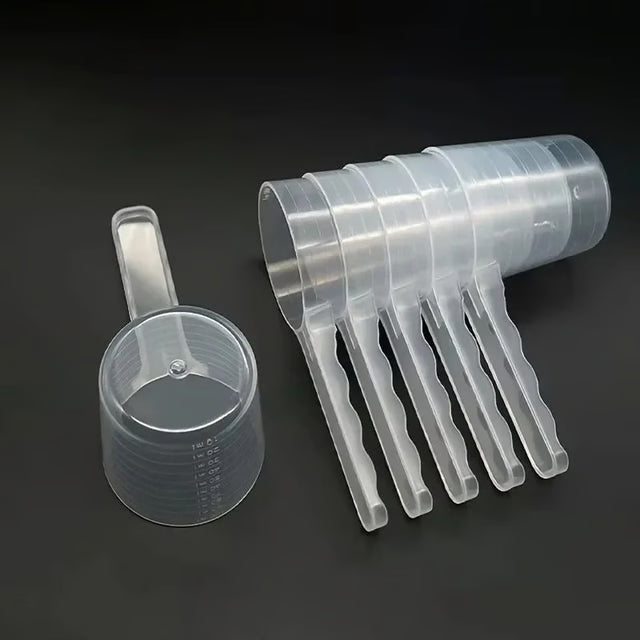 5PCS Transparent Pet Measuring Scoop Set for Dog & Cat Feeding