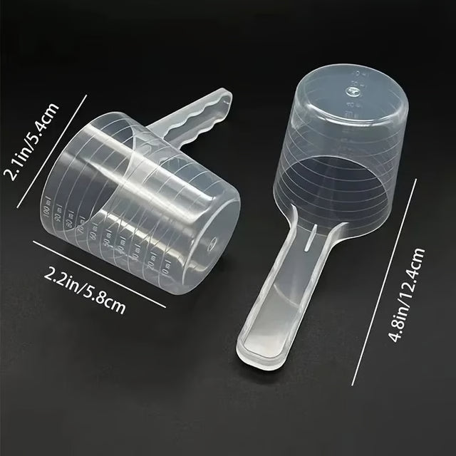 5PCS Transparent Pet Measuring Scoop Set for Dog & Cat Feeding