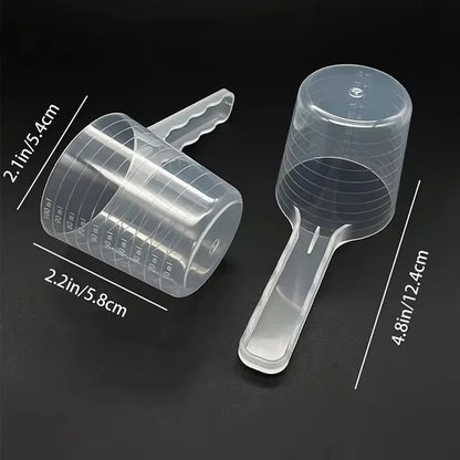 5PCS Transparent Pet Measuring Scoop Set for Dog & Cat Feeding