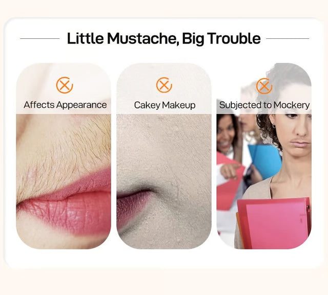 Fast Gentle Hair Removal Cream for Women, Whitening & Skin Care Depilation for Clear Lips and Underarms