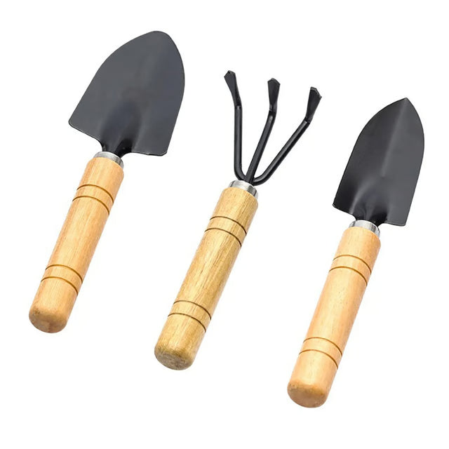 3 Piece Mini Garden Tool Set Heavy Duty Hand Tools for Indoor Plants and Flower Pots